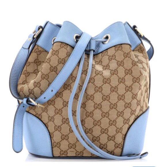 Gucci GG Leather Bucket Bag 515-012225
